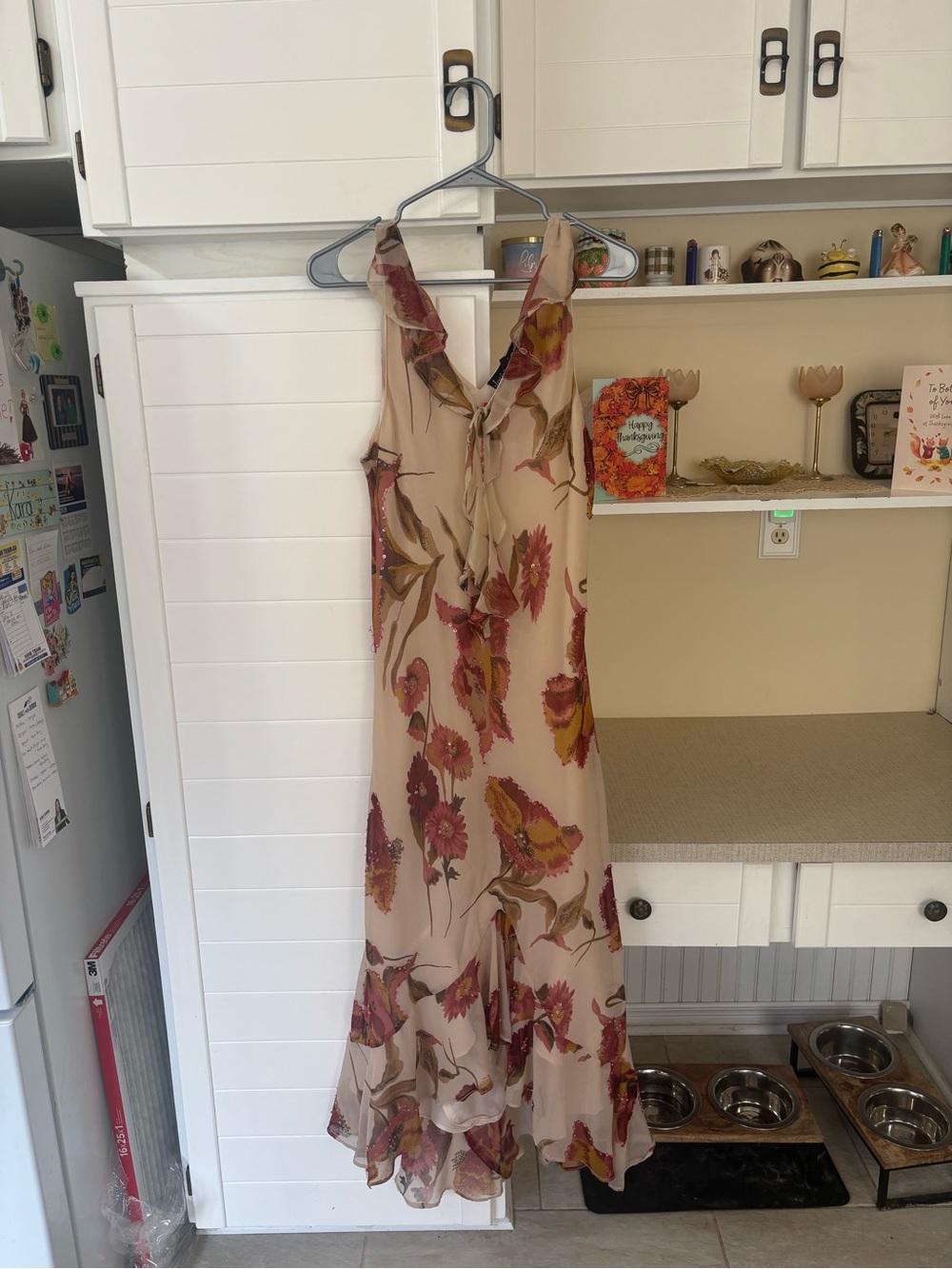 Y2K Floral Sequin Asymmetrical Maxi Dress